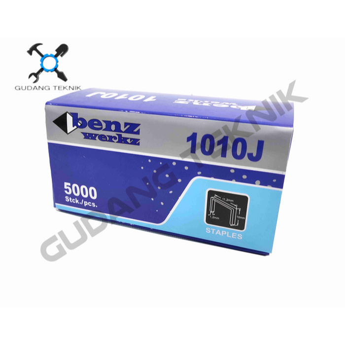 Isi Staples Paku Tembak Model U 5000pcs 1006J 1008J 1010J 1013J 1016J BENZ / Refil Refill Isi Ulang Air Nailer Angin 1006 1008 1010 1013 1016 Stapler Gun Tracker Brad Nailer 1006 J 1008 J 1010 J 1013 J 1016 J BENZ