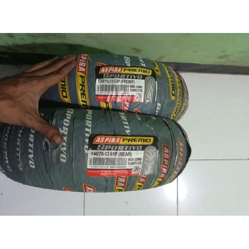 BAN ASPIRA PREMIO Untuk motor NMAX 120/70-13 & 140/70-13