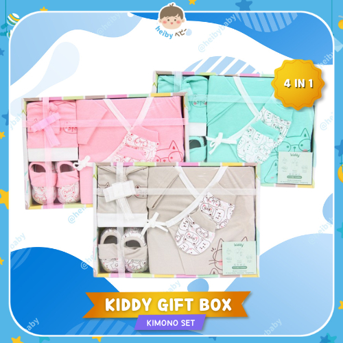 Kiddy Baby Gift Box / Baby Gift Set / Kimono Bayi / Kado Bayi (3 Pets)