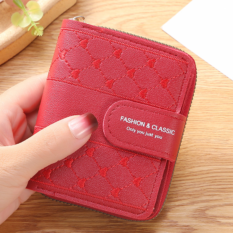 Dompet Lipat Mini Wanita Cute Fashion Wanita Dompet leather