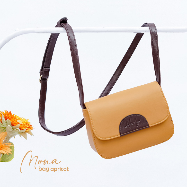 Tas Wanita Selempang HODY Mona Bag Apricot Sling Bag Slempang Premium