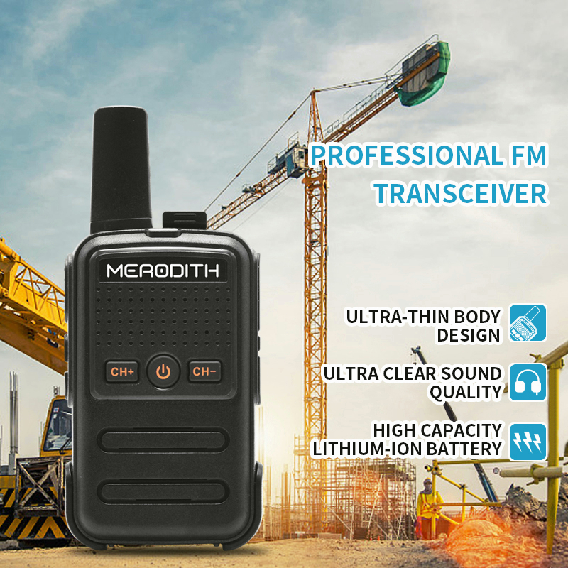 {2PCS}HT MERODITH C50/C56 HT Mini Wln Two-Way Radio Walkie Talkie  sipil daya tinggi walkie-talkie genggam luar ruangan mesin kecil ultra-tipis