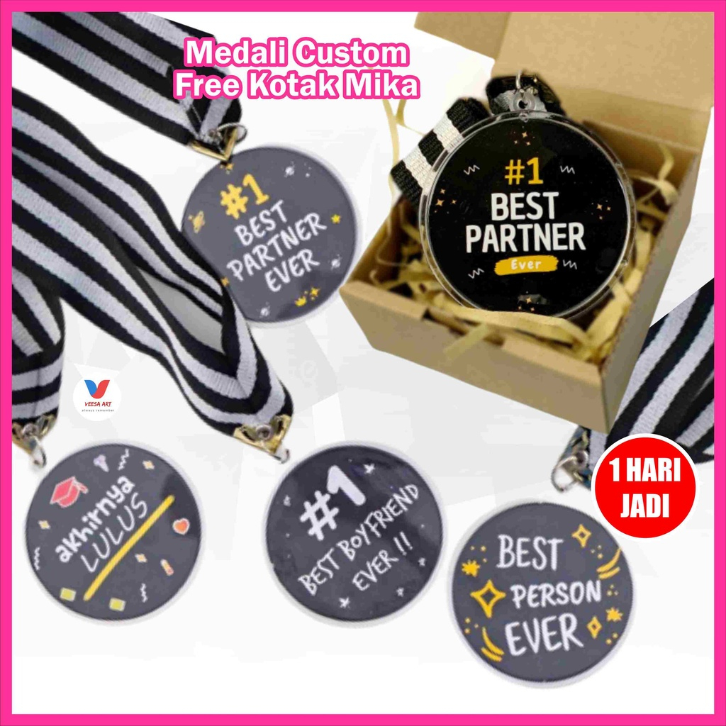 Souvenir Medali Custom Mendali Akrilik Kado Wisuda Costum Graduation Hadiah birthday Ultah Perpisahan Sekolah Medali Lomba Ulang Tahun Hari Ibu Ayah Anak Best Boy friend Pacar Ulang Tahun Murah Girlfriend Gift Box Hampers Sekolah PAUD TK SD Anak Acrilyc