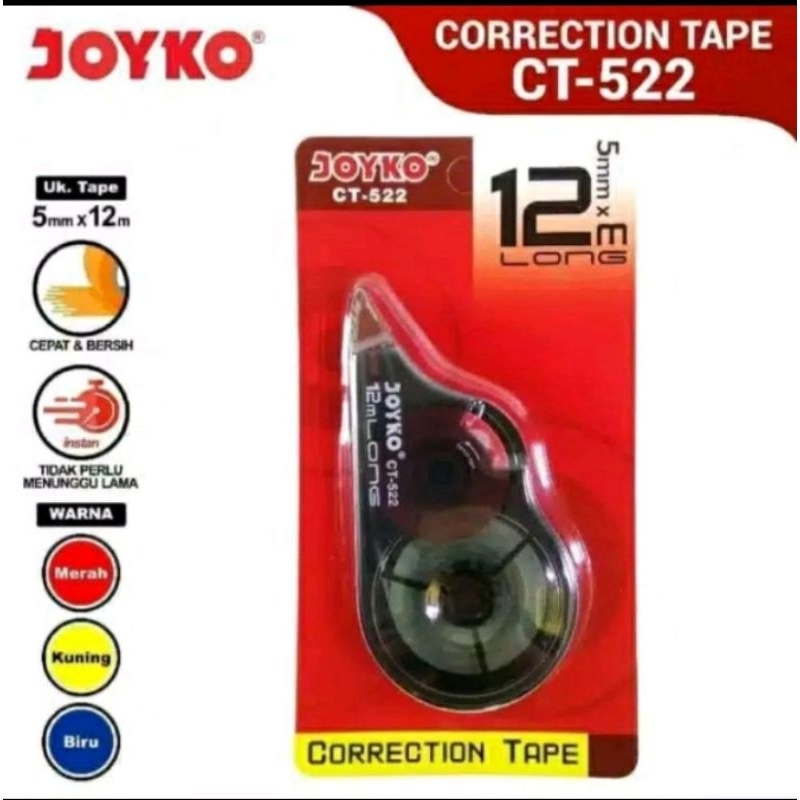 

Joyko CT-522 Correction Tape - Tipe-X Pita Keras Harga Per Pcs