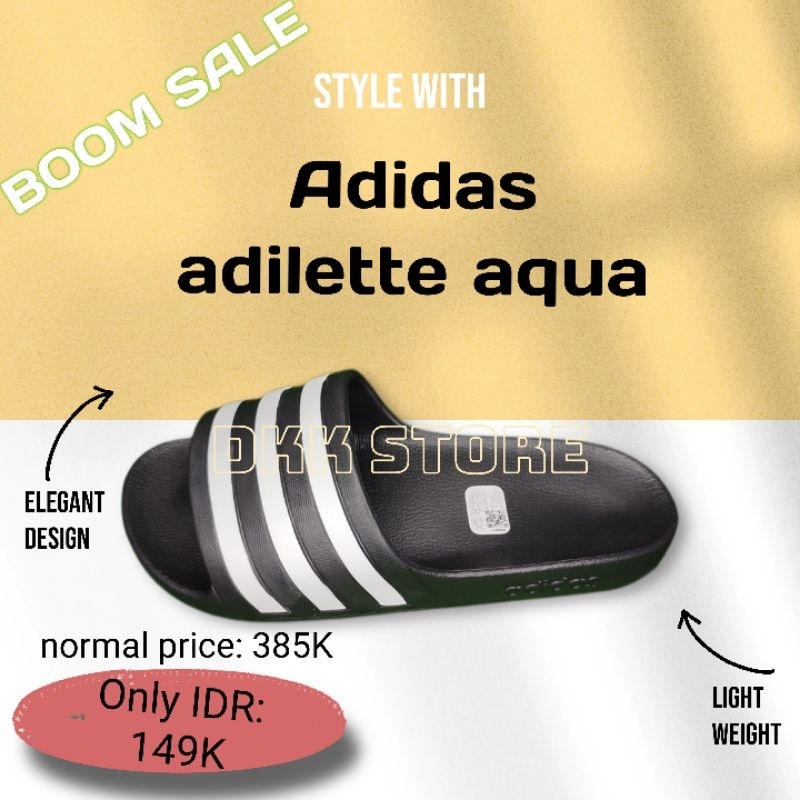 SANDAL ADIDAS ADILETTE AQUA ORIGINAL ||Sandal karet,Sandal slop, Sandal pria, Sandal slip on