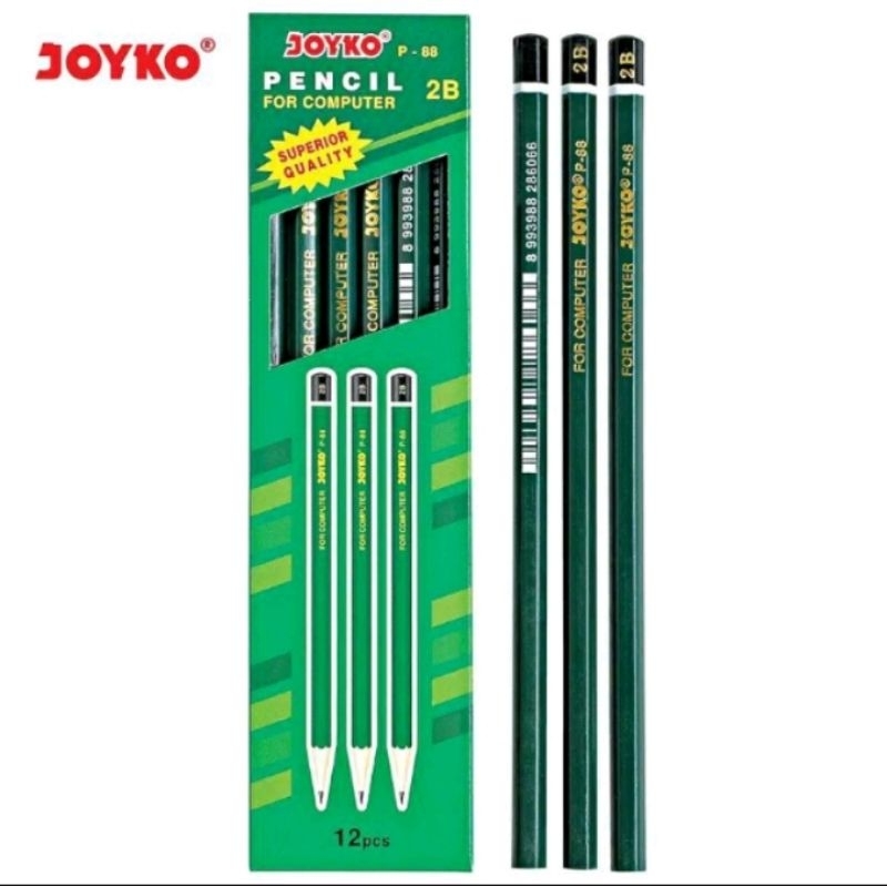 

Pensil Kayu Joyko P-88 2B Superior Quality Harga 1 Pak Isi 12