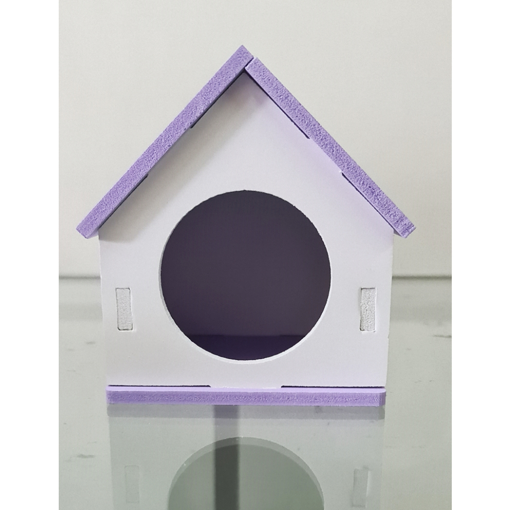 RH3,Rumah Hamster,Rumah Tempat Tidur Hamster Kayu Wooden Rainbow House