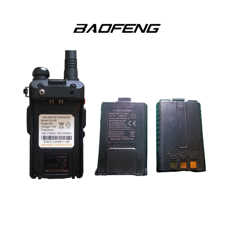 Baterai Cadangan Batere HT BAOFENG UV-5R UV5R BL-5 Battery 1800mAh