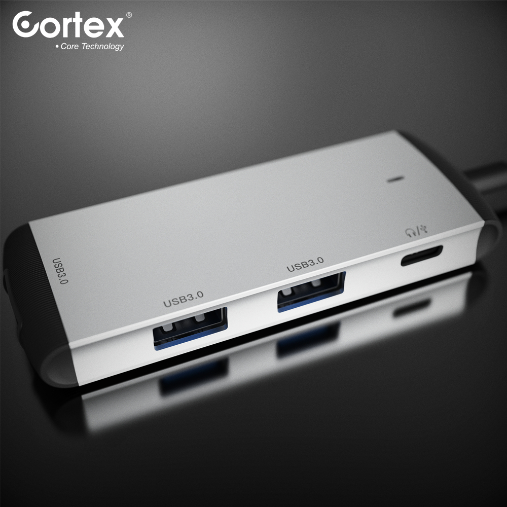 Cortex MH375 Type C / Tipe C HUB Splitter 4IN1 TYPE-C to 3X USB3.0 + USB-C OTG Adapter