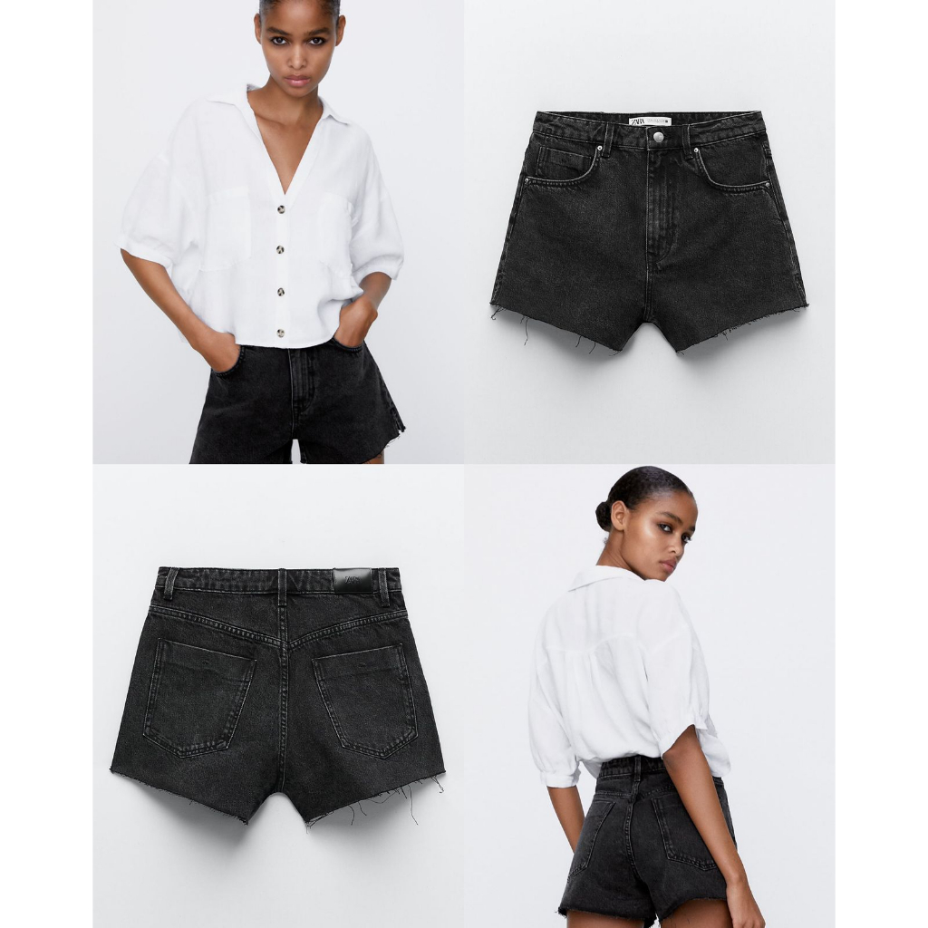 Zara High Rise Denim Shorts