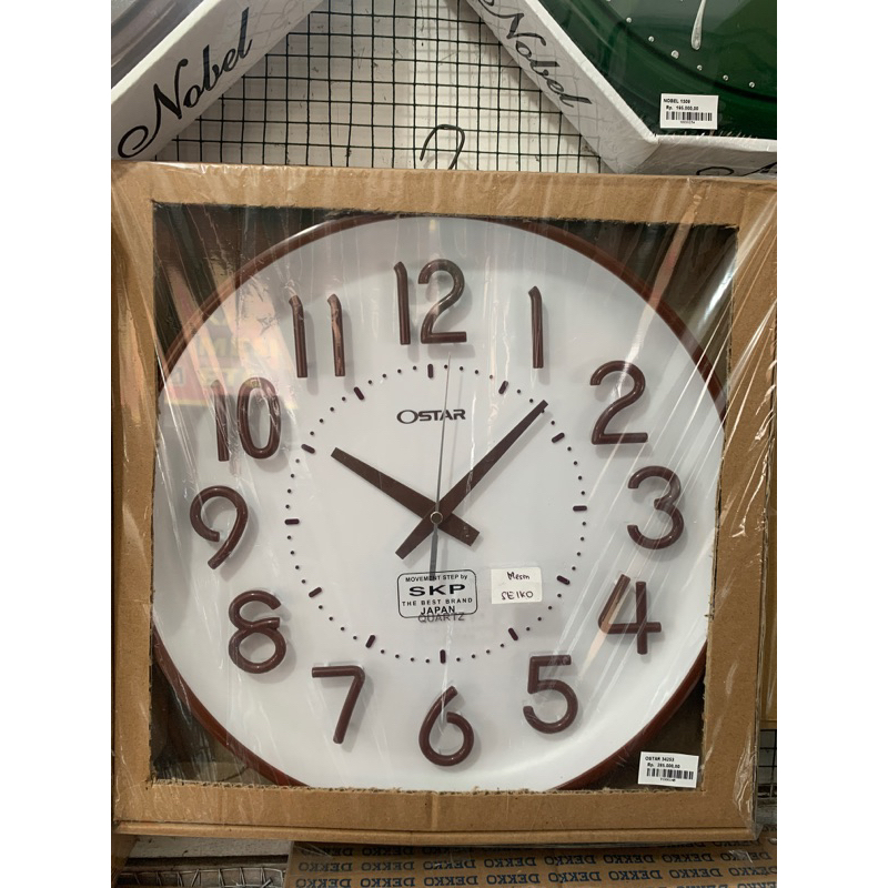 jam dinding besar Ostar original mesin seiko