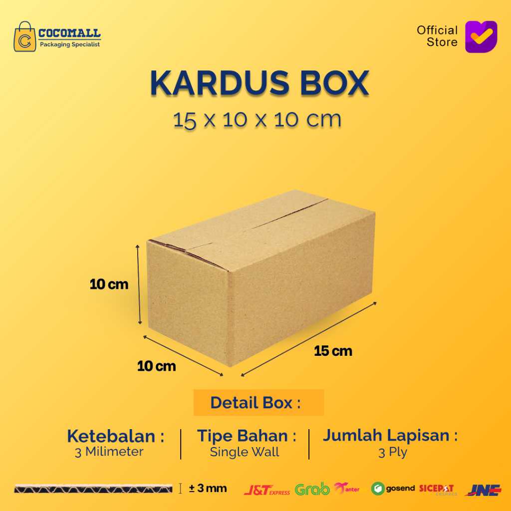 

Kardus Karton Box 15x10x10 CM Dus Packing Packaging Polos Baru