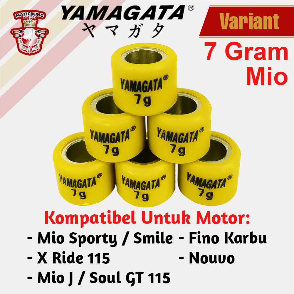 Roller racing Mio sporty smile soul J GT X Ride Fino Nouvo 110 115 Karbu Yamagata 7 gram 8 gram 9 gram 10 gram 11.5 gram