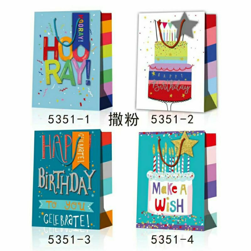 

Paperbag Motif Happy Birthday / Paperbag Motif Ulang Tahun / Goodie Bag Happy Birthday - 5351
