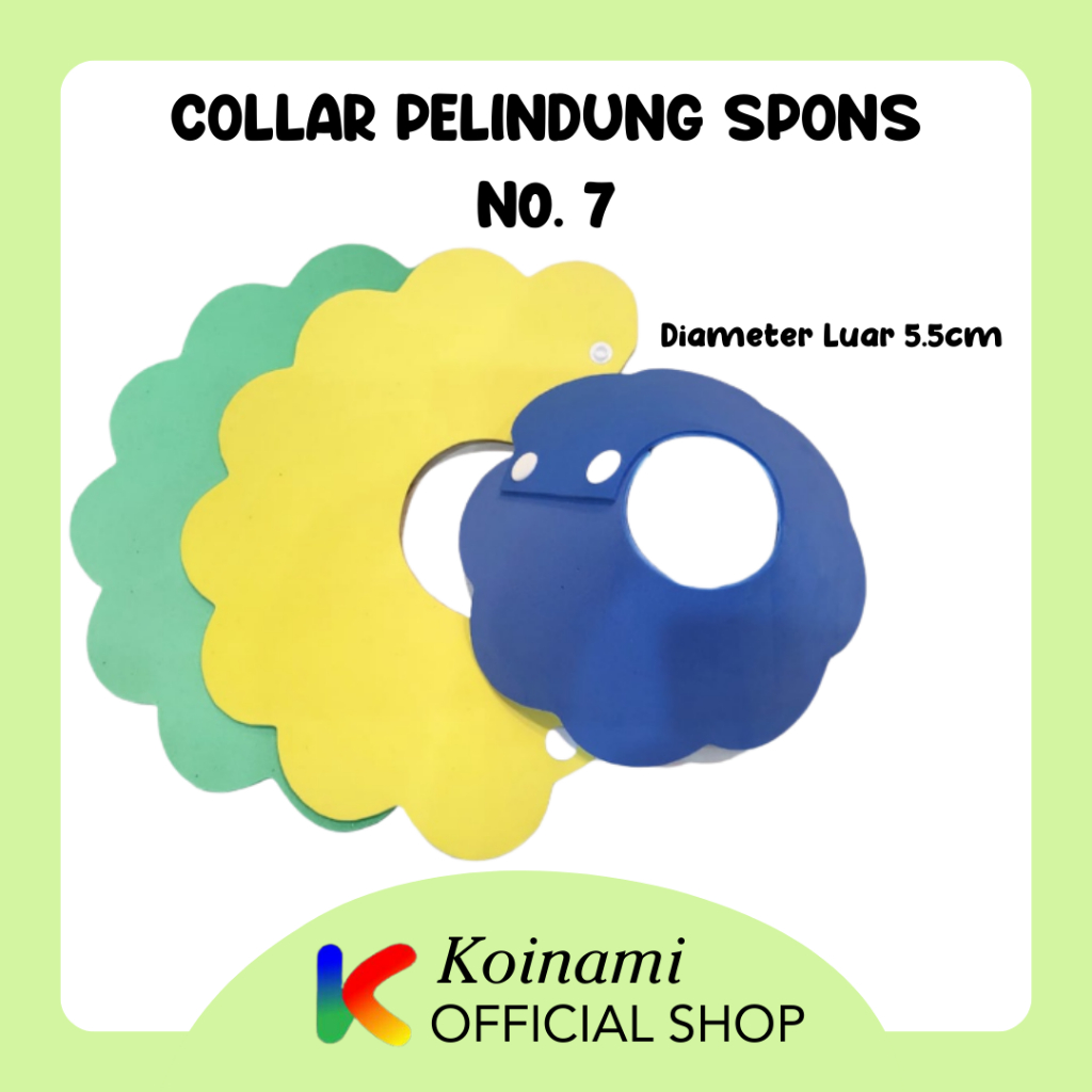 Collar Pelindung Spons No 7 - Collar Pasca Operasi - Collar Anti Garuk - Collar Kucing - Collar Anjing