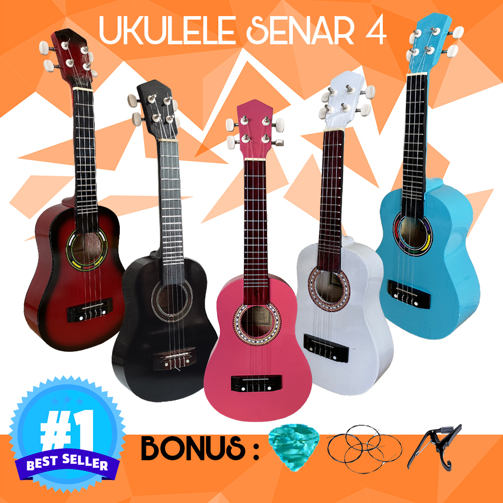 Promo PGS Ukulele Hitam Senar 4