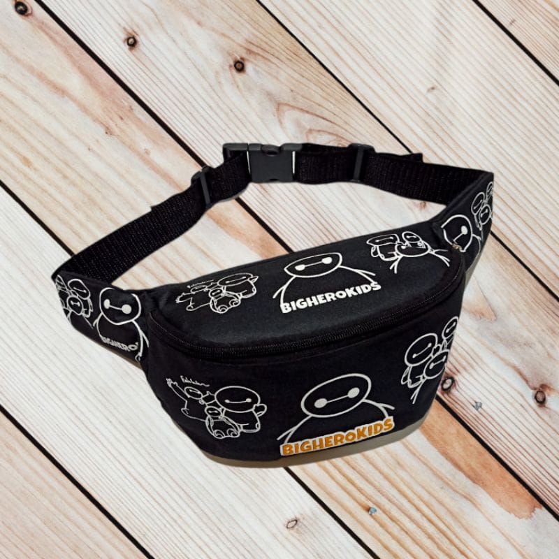 WAISTBAG ANANK LAKI-LAKI KARAKTER BAYMAX + TOPI / TAS BAHU ANAK / TAS SELEMPANG ANAK / TAS ANAK KARAKTER / TAS ANAK BAYMAX / TAS ANAK