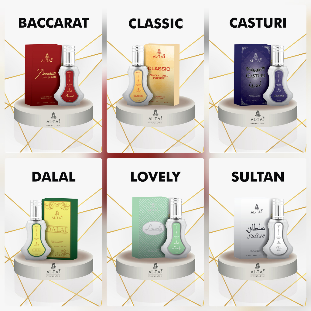 PARFUM BACCARAT, CLASSIC, CASTURI, DALAL, LOVELY, SULTAN, ZAHRAT HAWAII BOTOL BIOLA