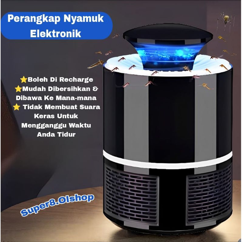 Alat Perangkap Nyamuk Lalat Elektrik-Lampu Nyamuk LED Ultraviolet⭐Super8⭐