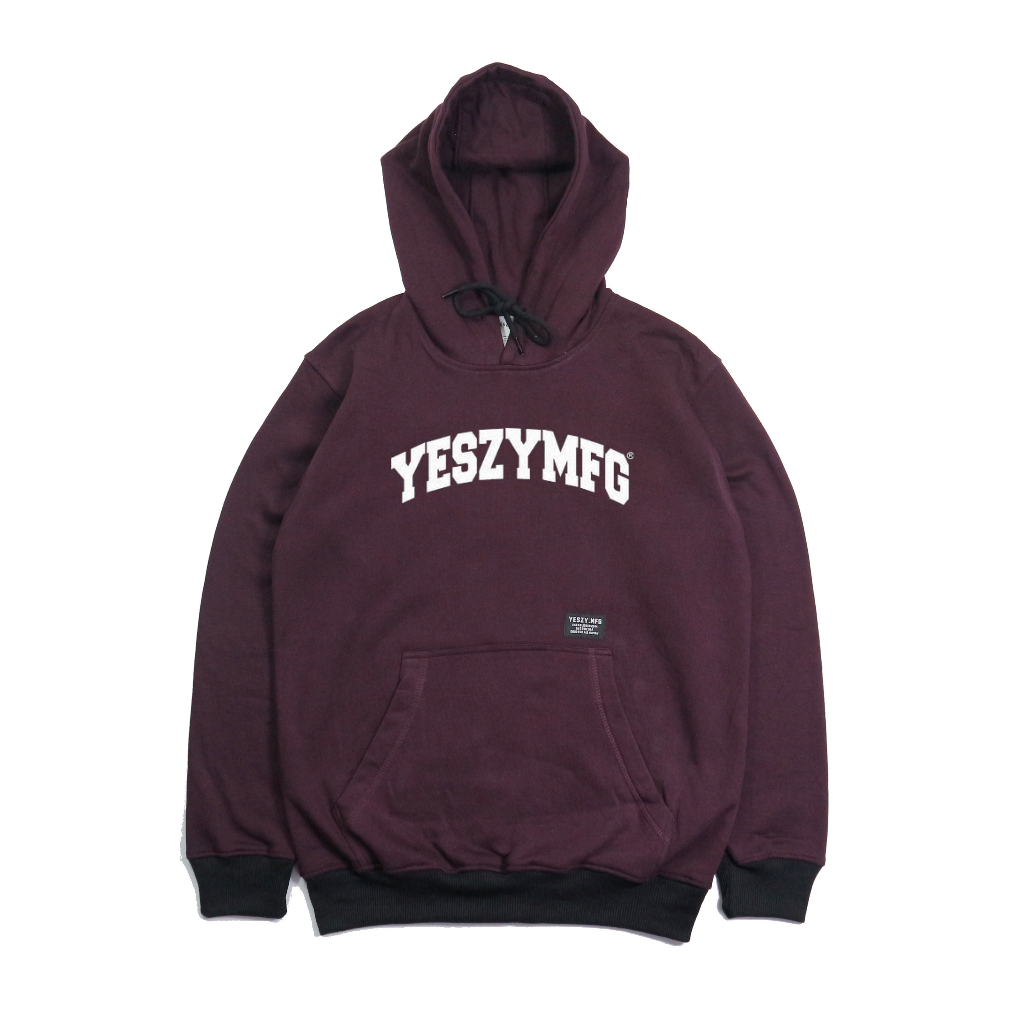 YESZY.MFG Hoodie Maroon Cyber F White