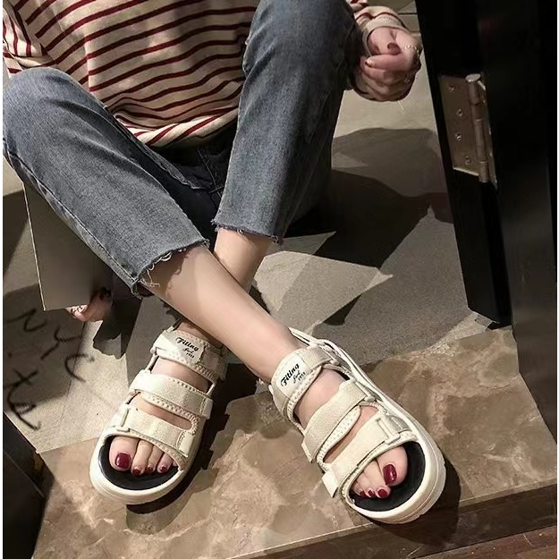 Traveling Sandals Triple Velcro White 5351 (35-40)