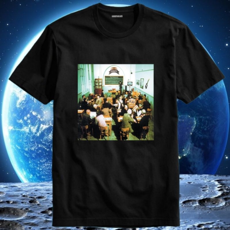 Baju Kaos Tshirt Pria Laki Cowok Dewasa Grup Band Brithis Rock Oasis Manchester Noel Liam Gallagher 