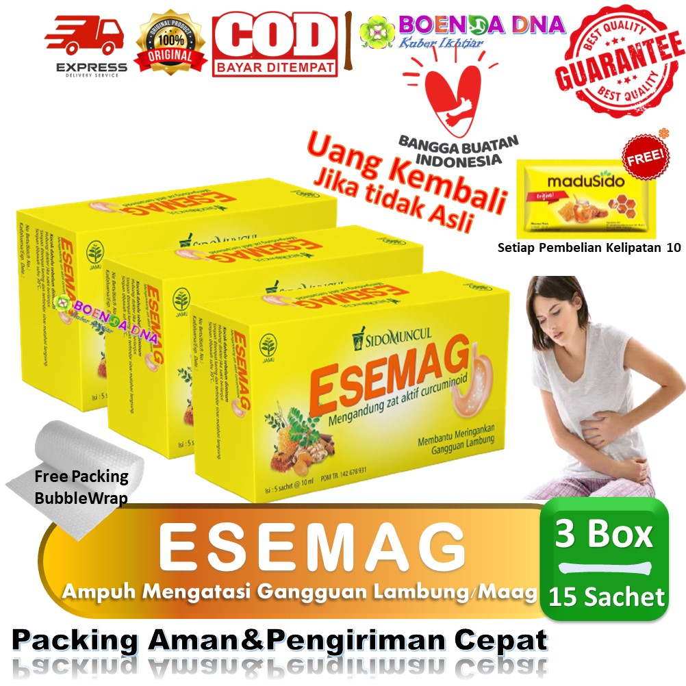 

3 Box Esemag Sidomuncul isi 15 Sachet - meredakan sakit maag BISA COD