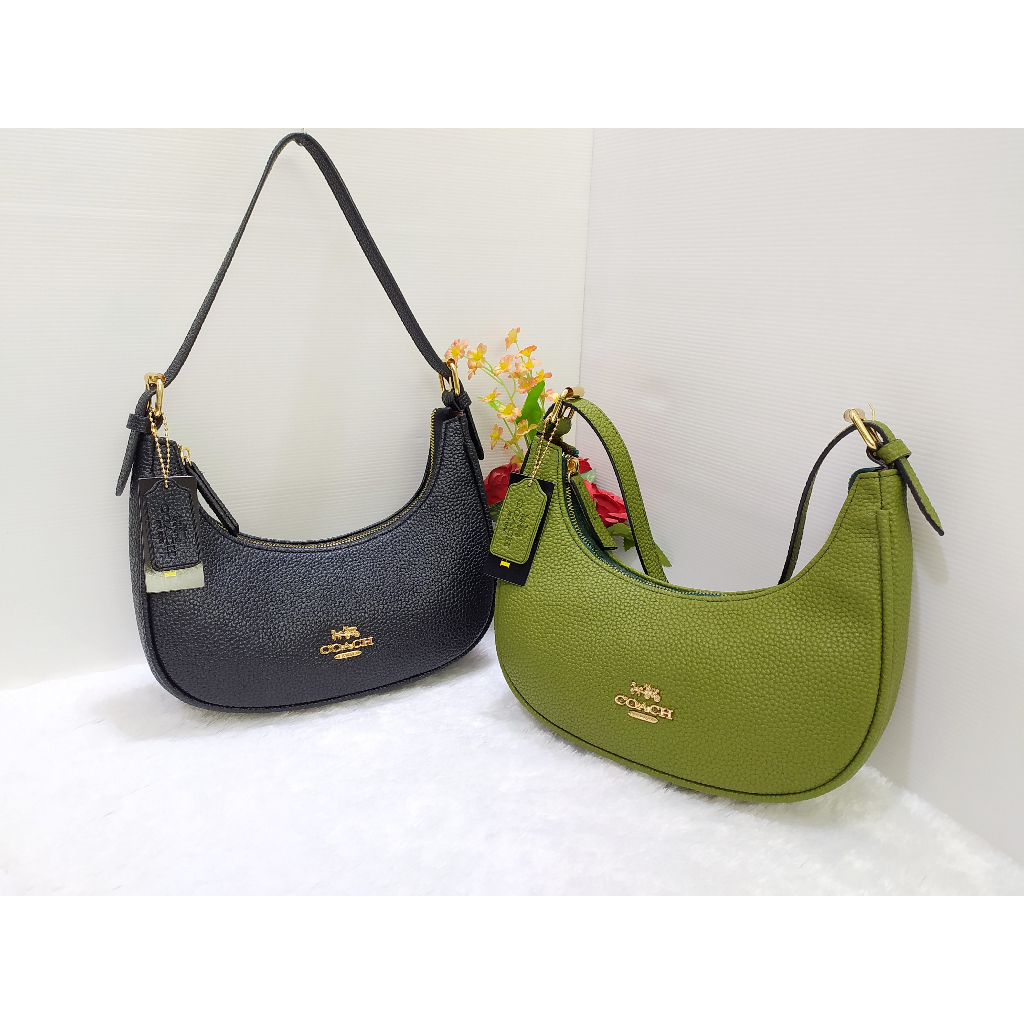 Tas wanita COACCH bailey hobbo in signature Top Handle Bag Free coverbag+ 2 tali bahan togo import motif kulit jeruk