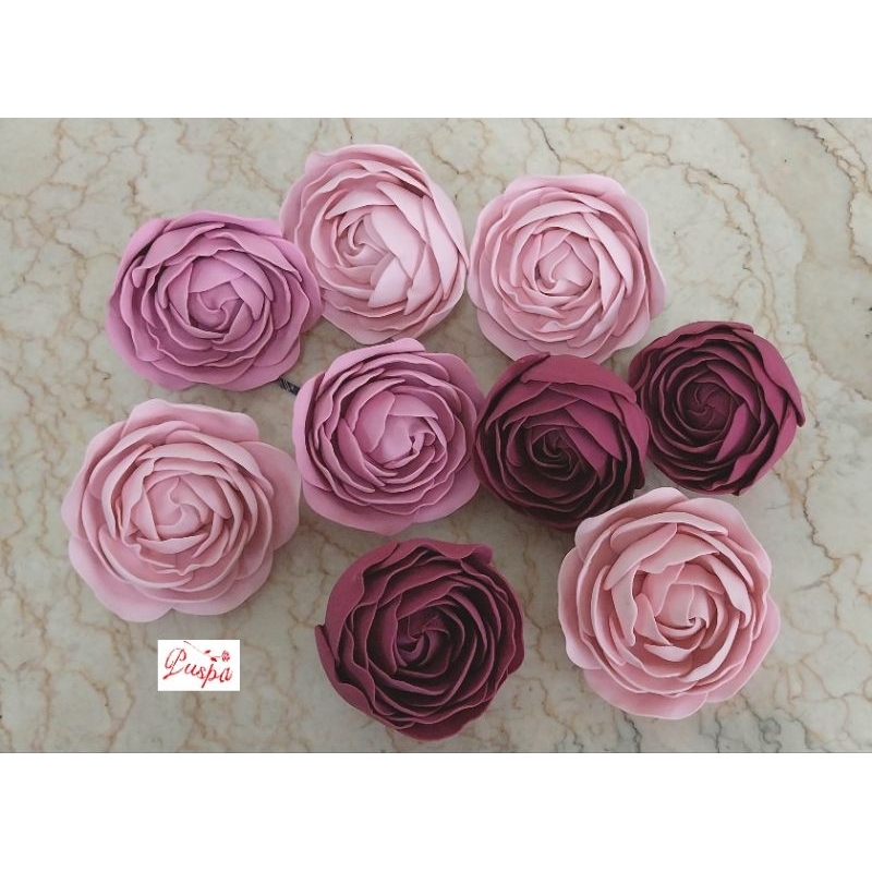 

(530/PRRANU)Gumpaste Flower SugarFlower/Bunga Gumpaste Rose Ranuncullus