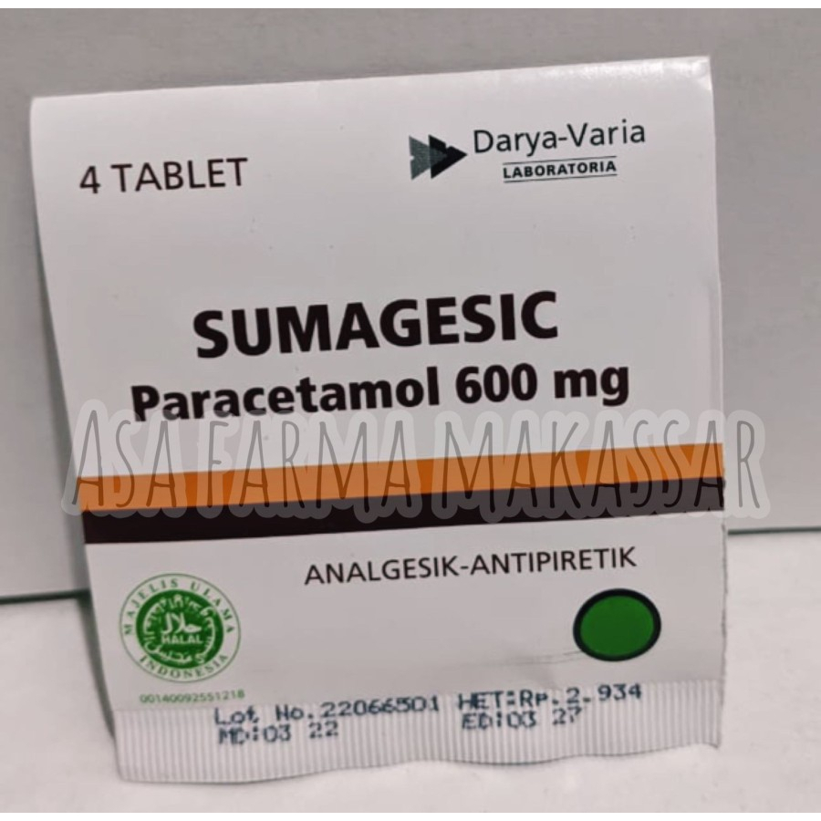 Paracetamol 600mg SUMAGESIC tablet