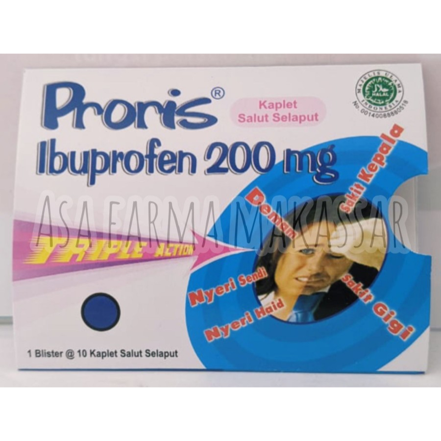 PRORIS Ibuprofen 200mg Kaplet 10s