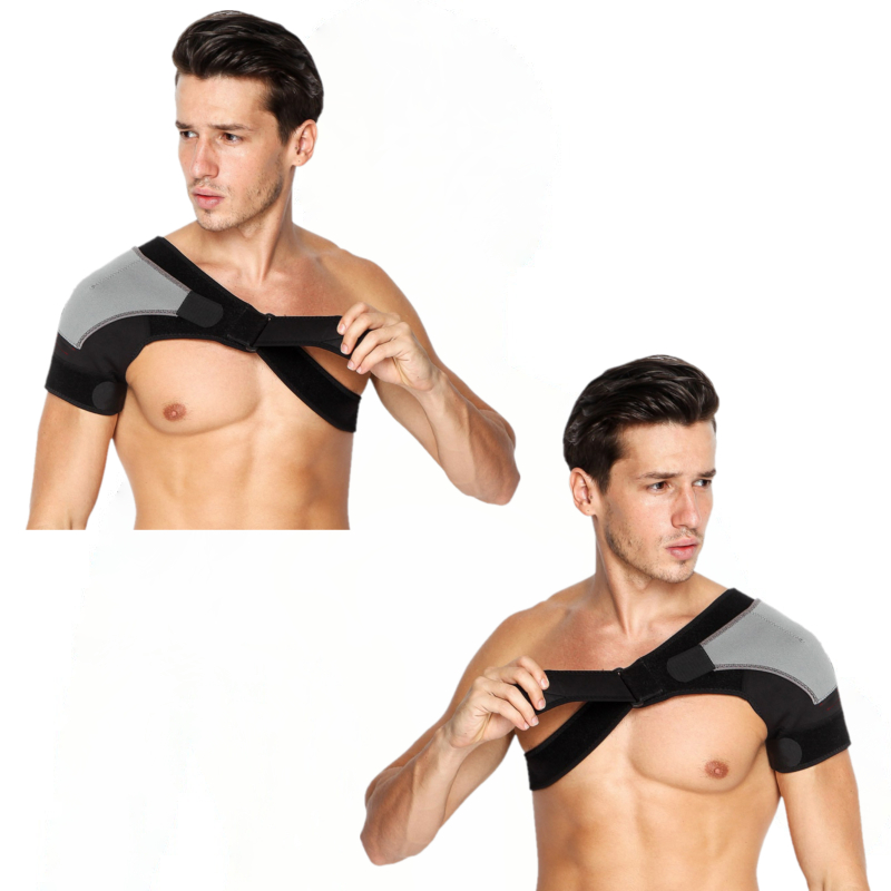 Back Shoulder Support Brace Guard Wrap Belt Fitness - HJ-1697 - Black