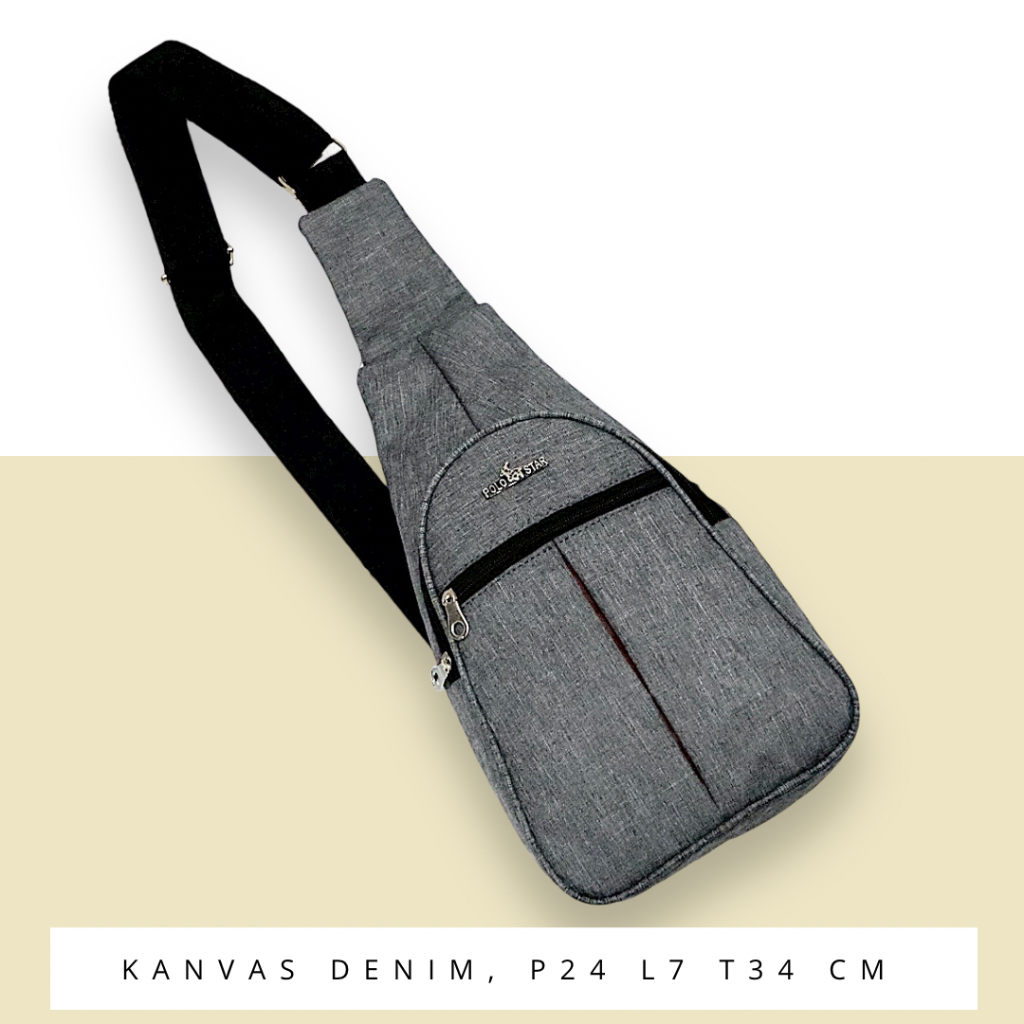 (DISKON BISA COD) Tas Dada / Selempang Sport Casual Bahan Kanvas untuk Travel / Outdoor