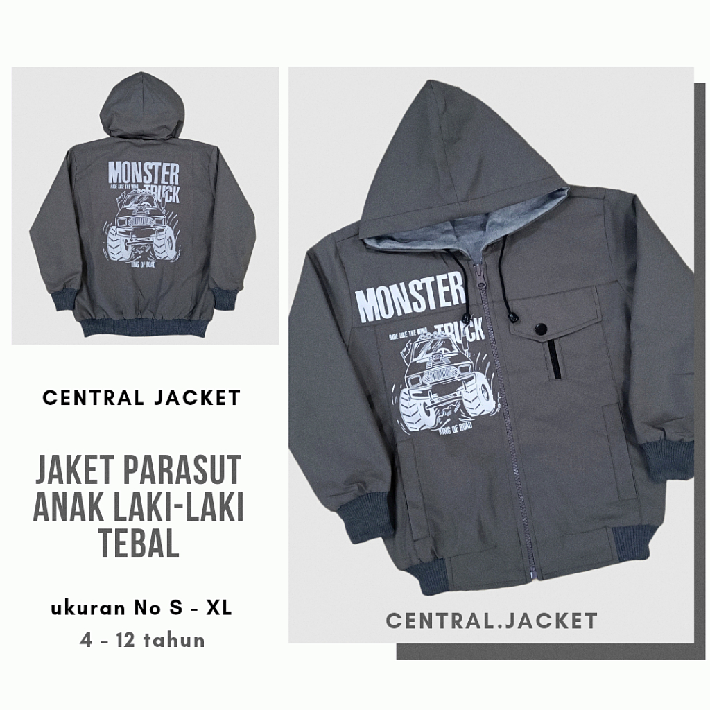 Jaket Parasut Anak Laki Bolak Balik - Jaket Anak Cowok TK SD - Jaket Anak Bolak Balik Premium