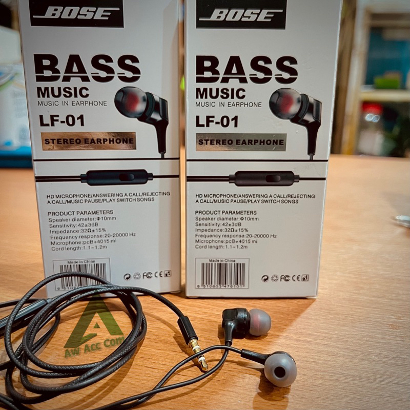 BOSE01 HEADSET POWERFULL BASS HD MICROPHONE EARPHONE BASS STEREO EARBUDS UNIVERSAL JACK AUDIO 3.5mm