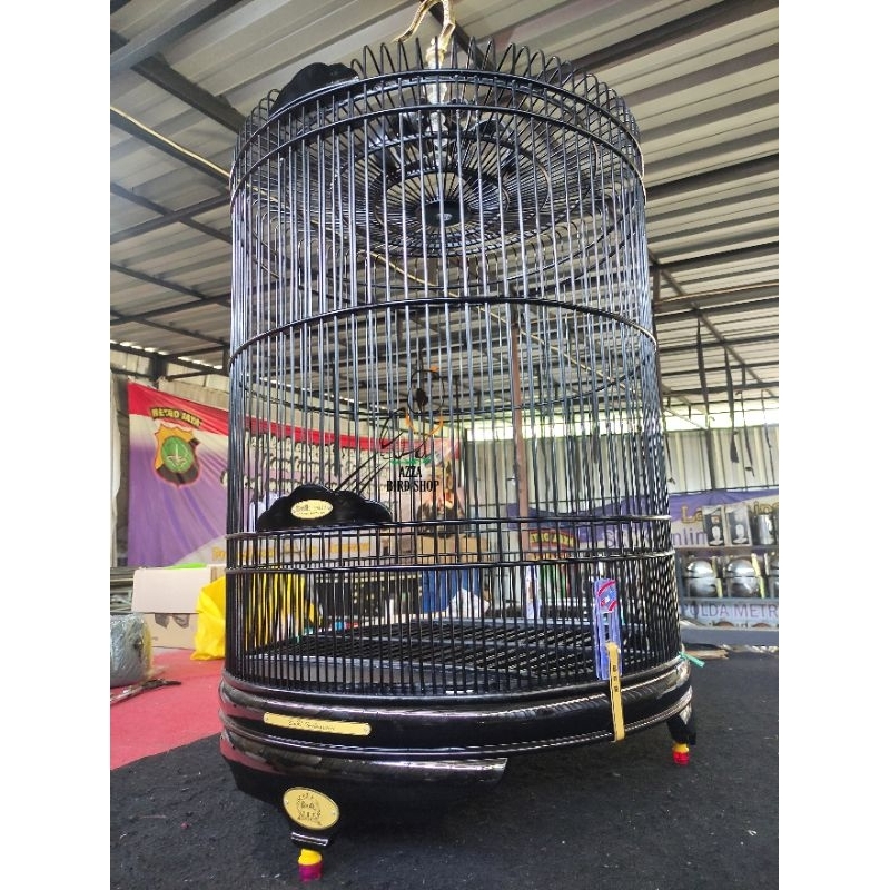 Sangkar Kandang Murai Batu BnR PVC New Black Reborn Glossy