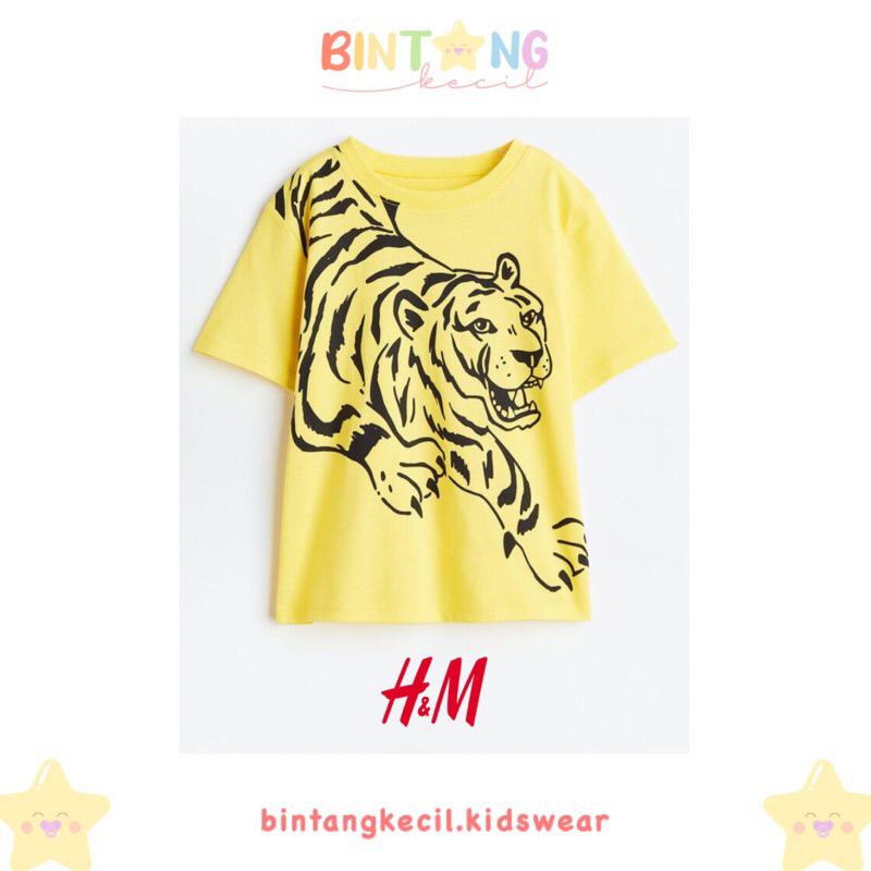 H&M Kids Tshirt - Tiger Yellow