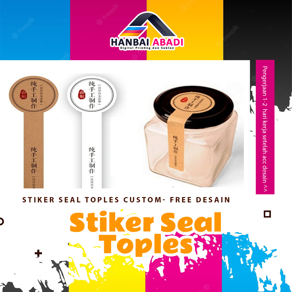 

[HANBAI ABADI] Stiker Sticker Seal Segel Botol, Toples, Kotak, Dus Cookies/ Kue Handmade Ekonomis Sby