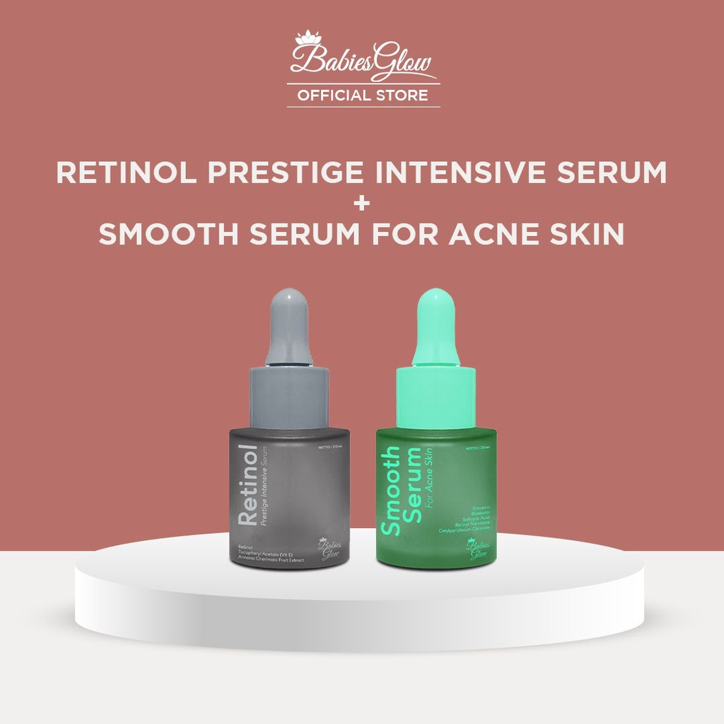 Babies Glow Bundling Smooth Serum For Acne Skin + Retinol Prestige Intensive Serum