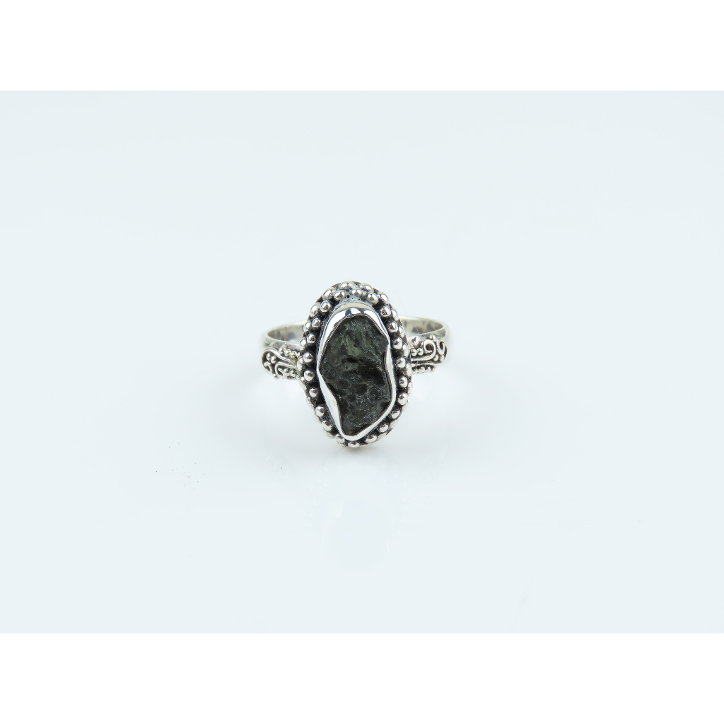 Cincin Permata Moldavite Perak 925