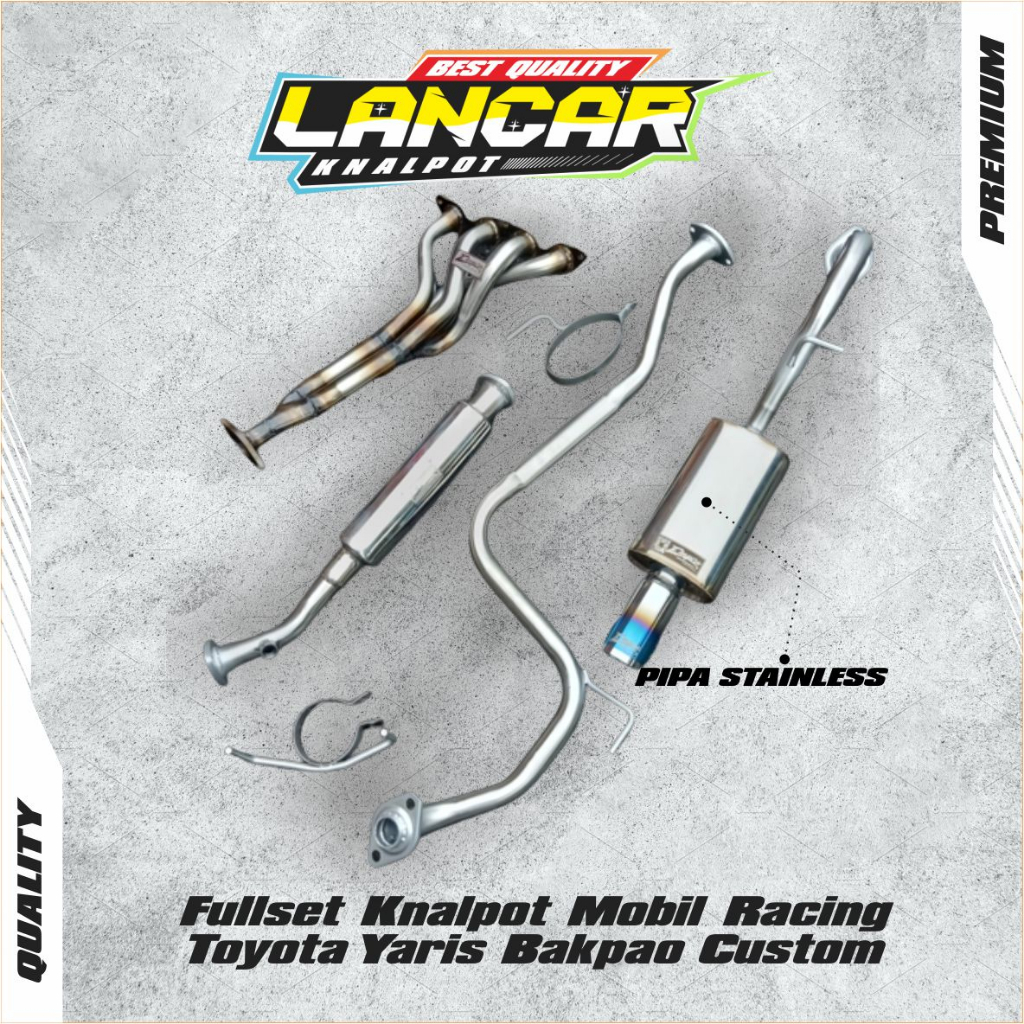 Fullset Knalpot Mobil Racing Toyota Yaris Bakpao Custom - Lancar Knalpot