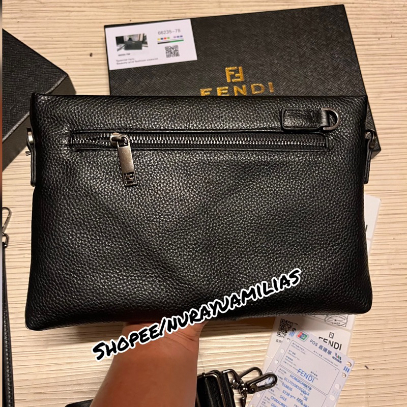 clutch fen! import Grade original Quality clutch pria kulit asli premium handbag pria fendi