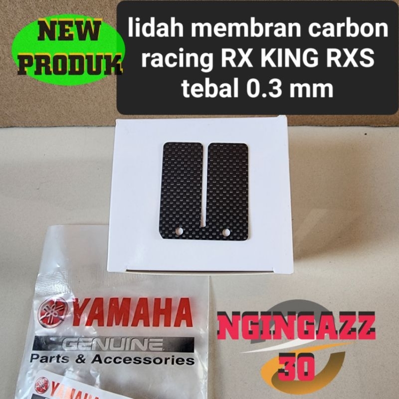 lidah membran carbon racing rx king rxking rxk rxs tebal 0.3mm sepasang