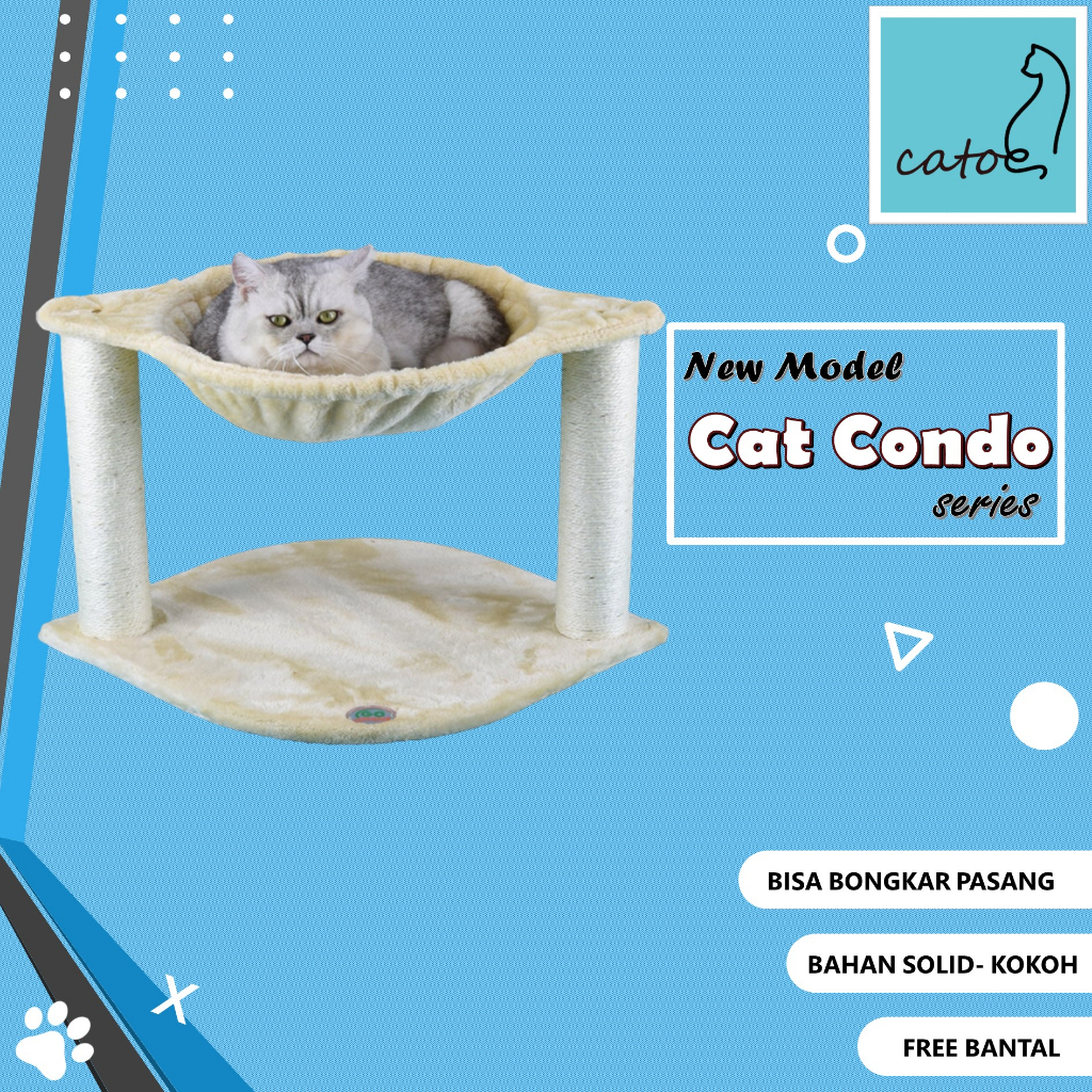 Cat Tree / Garukan Kitten / Kandang Kucing / Tempat Tidur Kucing Anggora / Mainan Kucing Persia Peaknose Flatnose