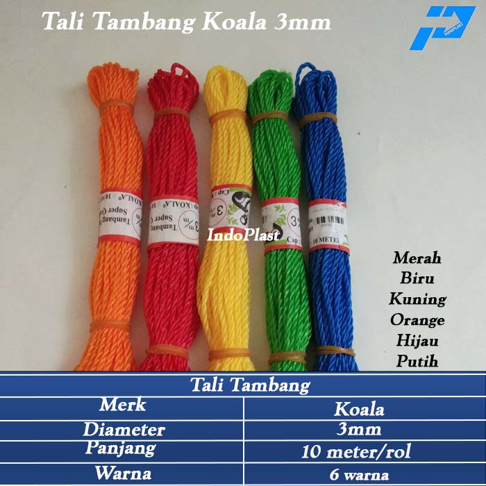 Tali Tambang/Tali Tambang Plastik/Tambang Koala 3mm