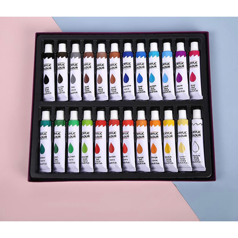 

24 Warna Acrylic Paint Set Darn Good Painting Yarn - 24 Colors Pcs Cat Akrilik SF6