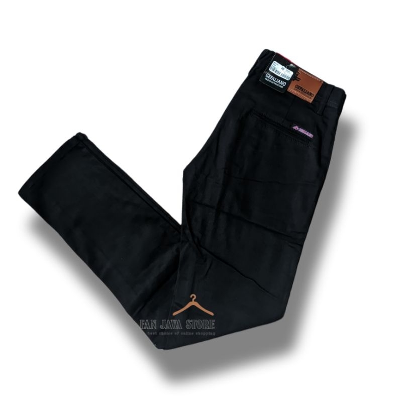 Celana Chino panjang SlimFit 28-38 Hitam Premium Quality