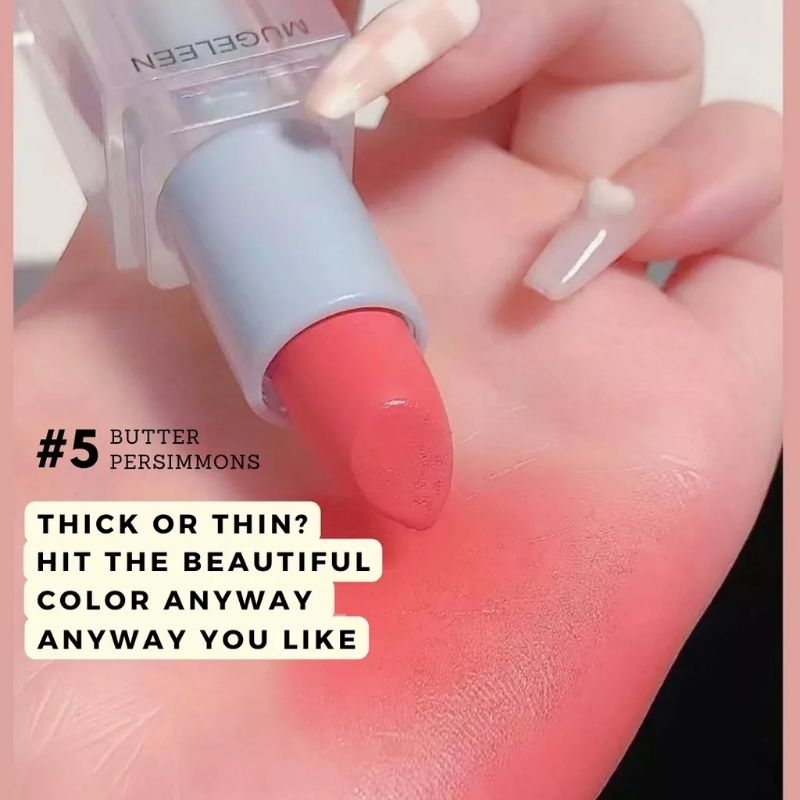 Mugeleen Lipstik Matte Lembut Tahan Lama Anti Air