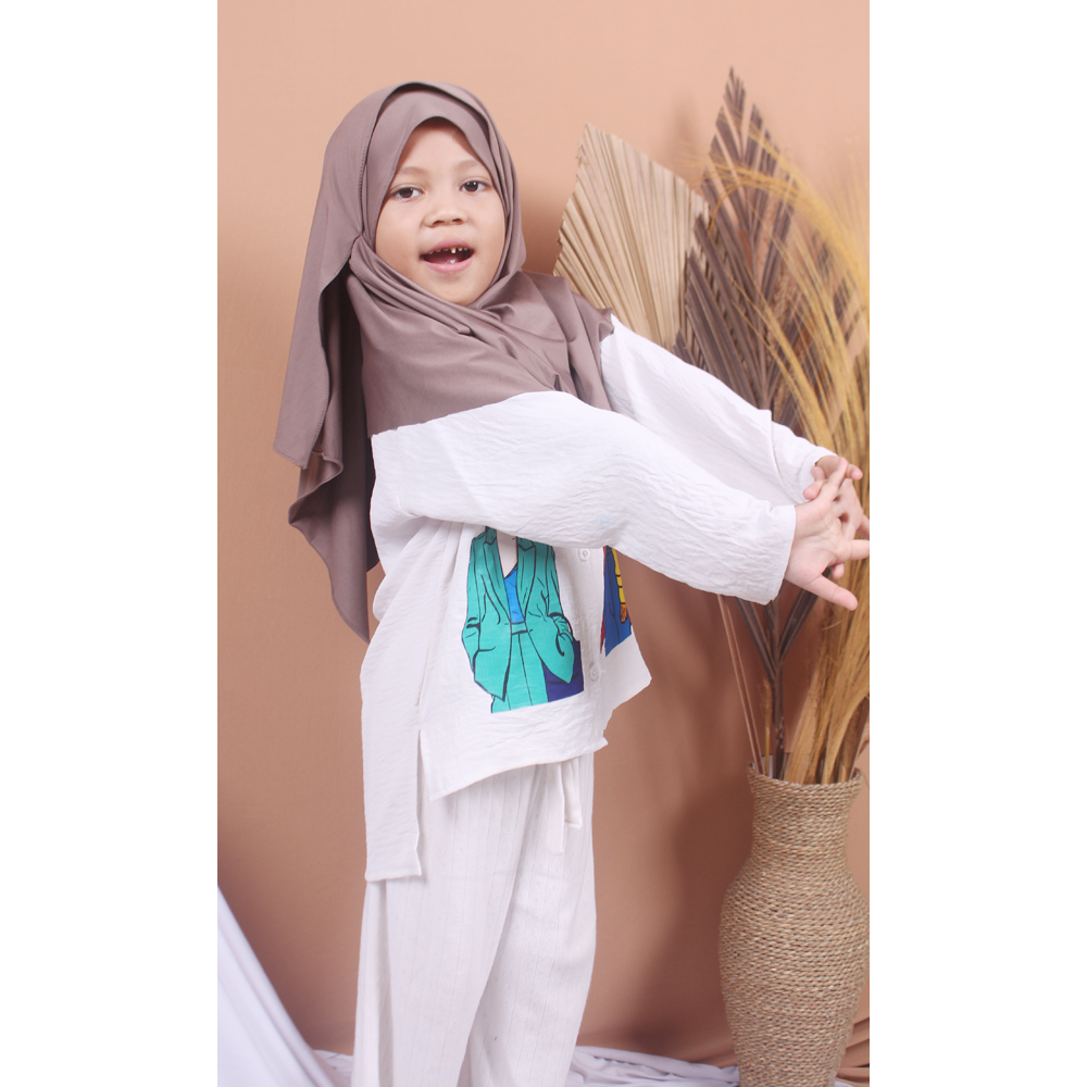 PASHMINA INSTAN ANAK (Dua Jahitan) / Jilbab Anak Pashmina Adem / Hijab Anak Terbaru Usia 5-7 Tahun BILLA