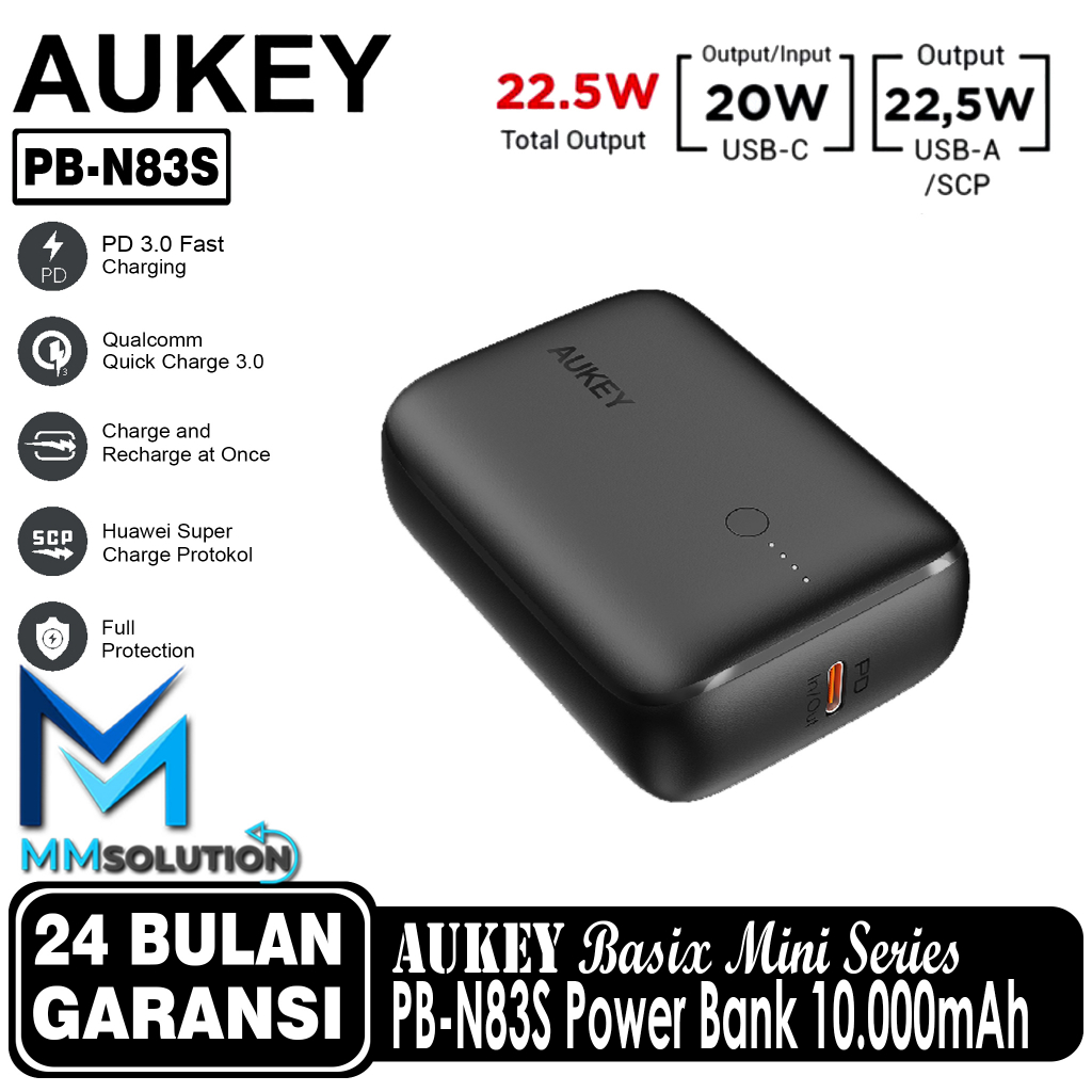 AUKEY Powerbank PB-N83S 10.000mAh PD 3.0 Fast Charging 18W - 22.5W